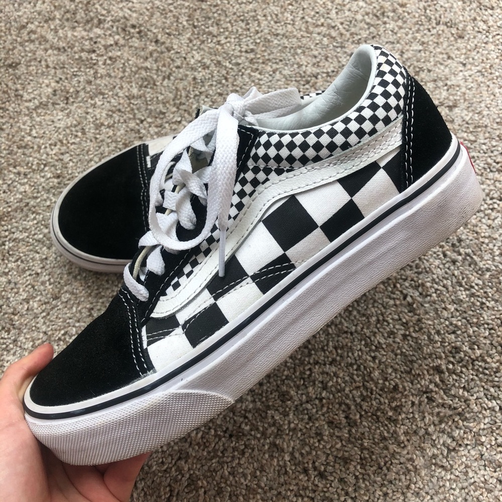 checkered old skool vans